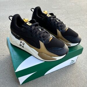 NWT Puma Black Gold Sneakers, Men’s Size 7.5